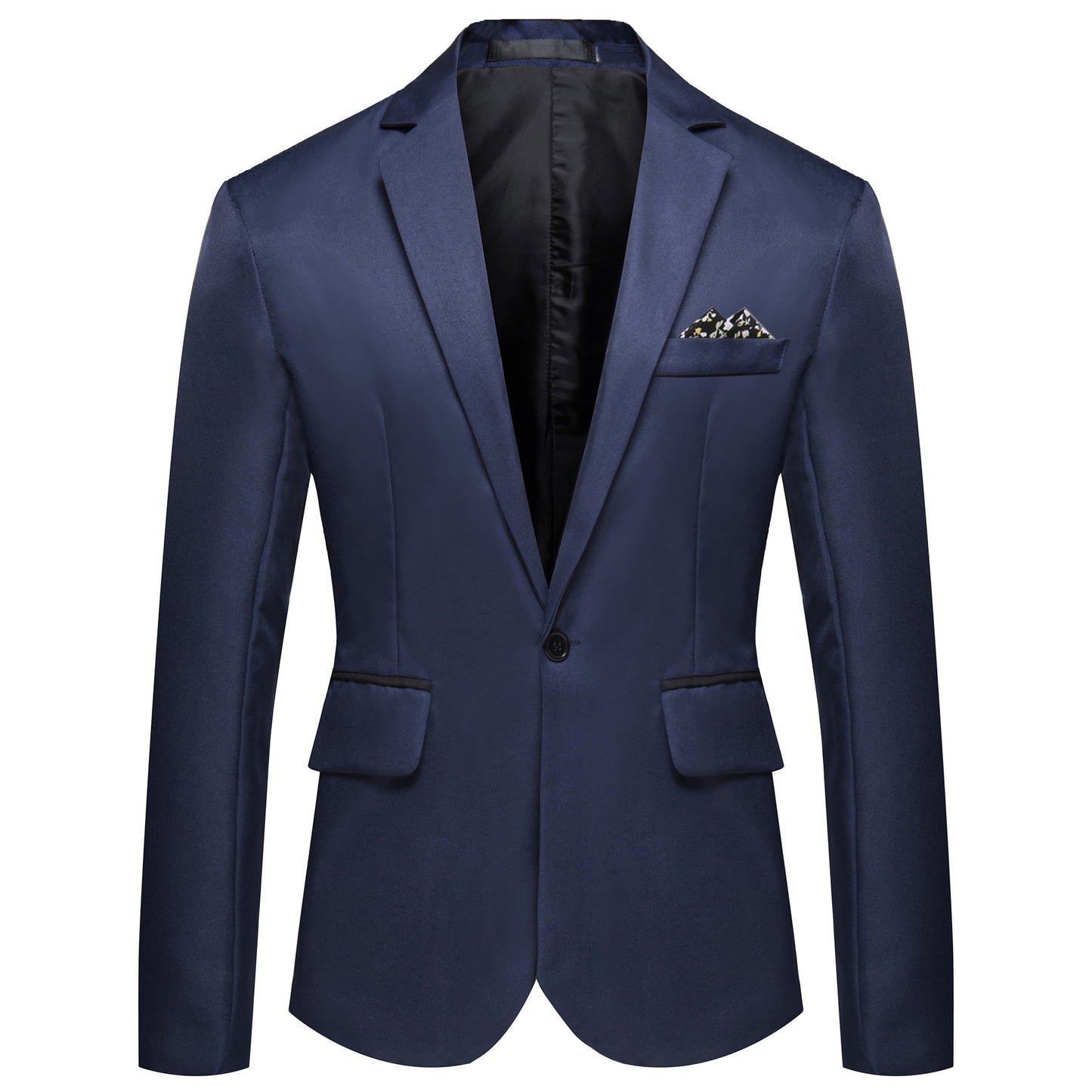 Veste de costume décontractée pour hommes à simple boutonnage