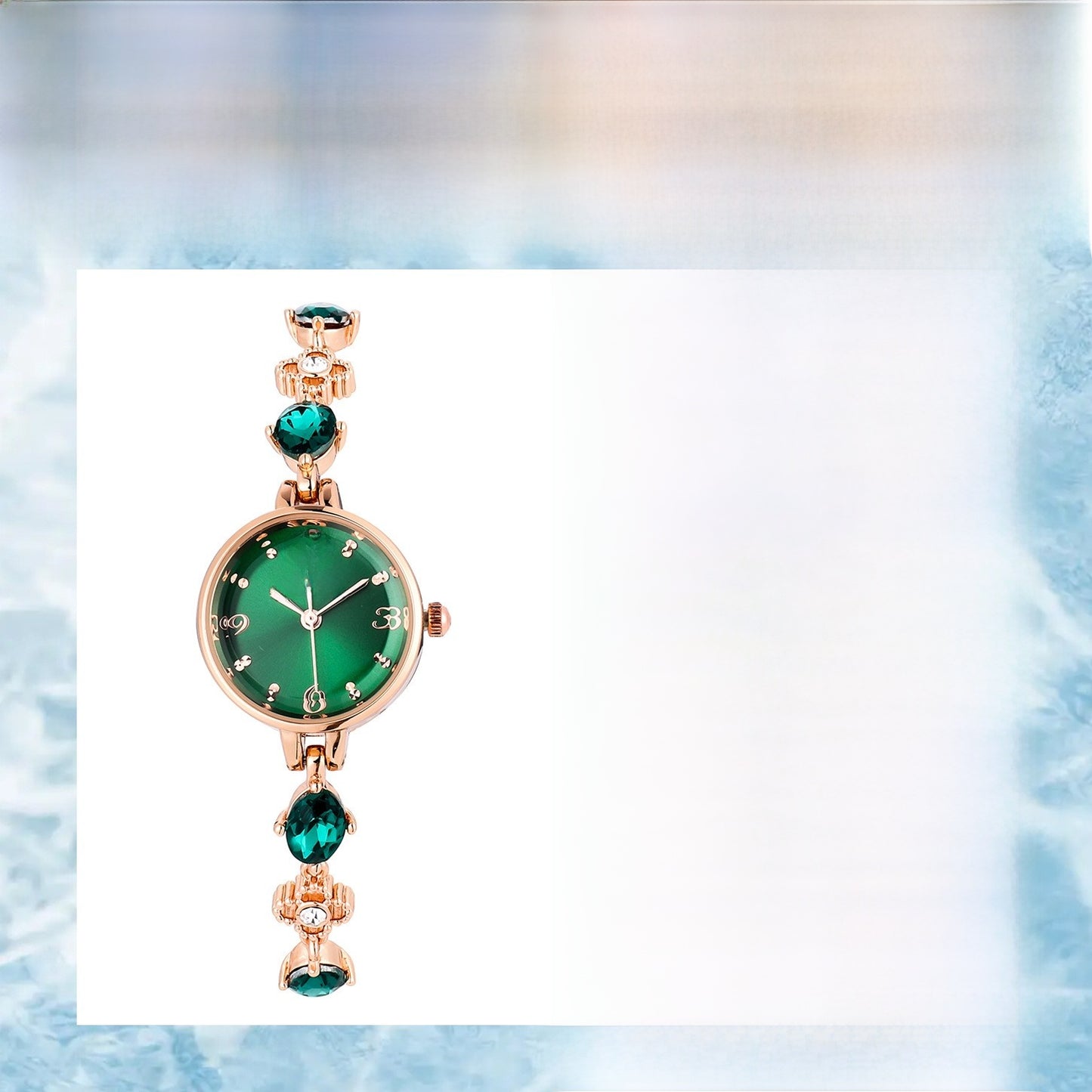 Montre bracelet en jade pour femme
