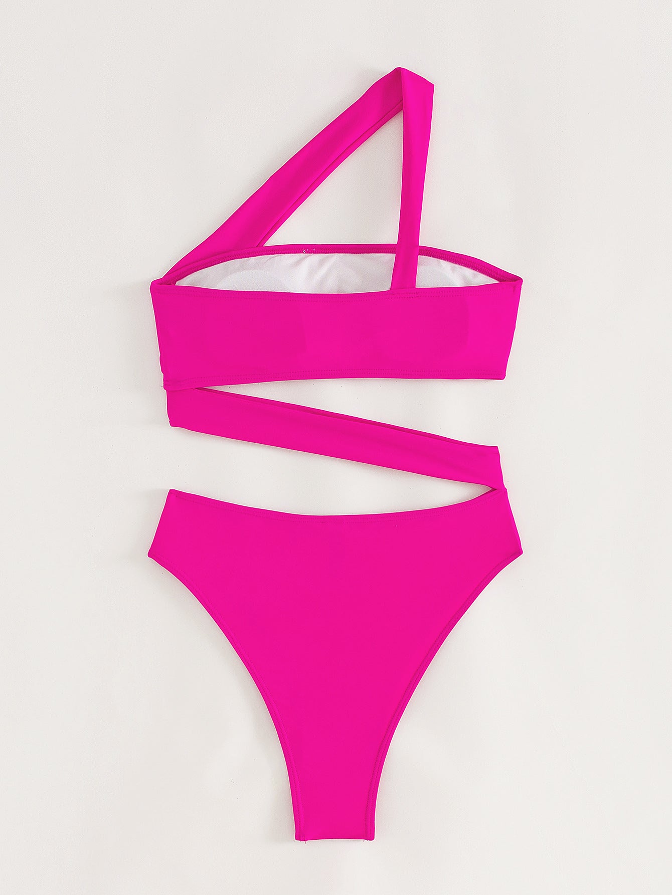 Maillot de bain une pièce asymétrique uni