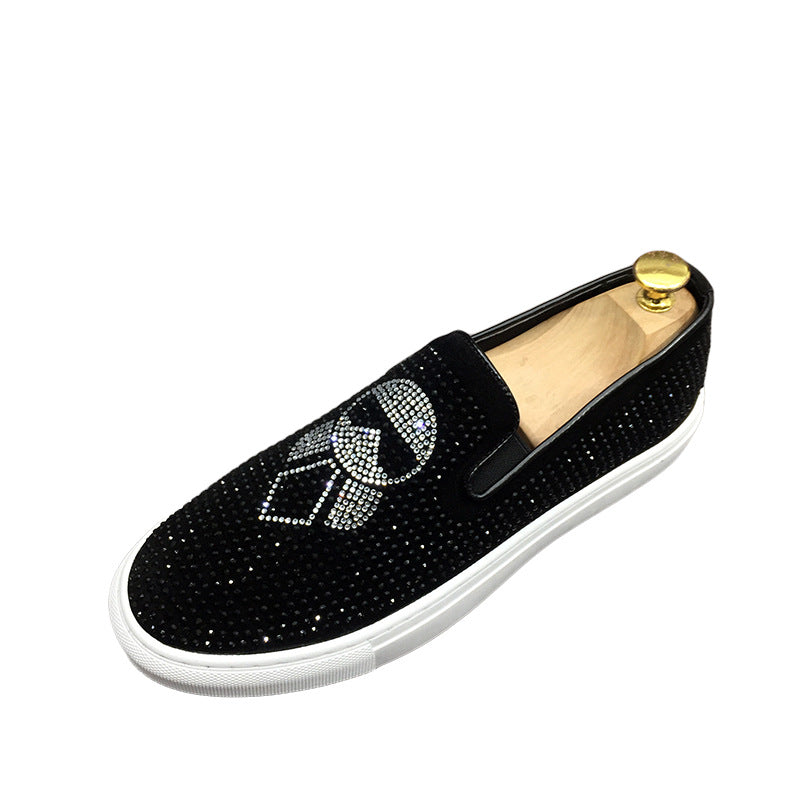 Mocassins à enfiler pour hommes avec strass