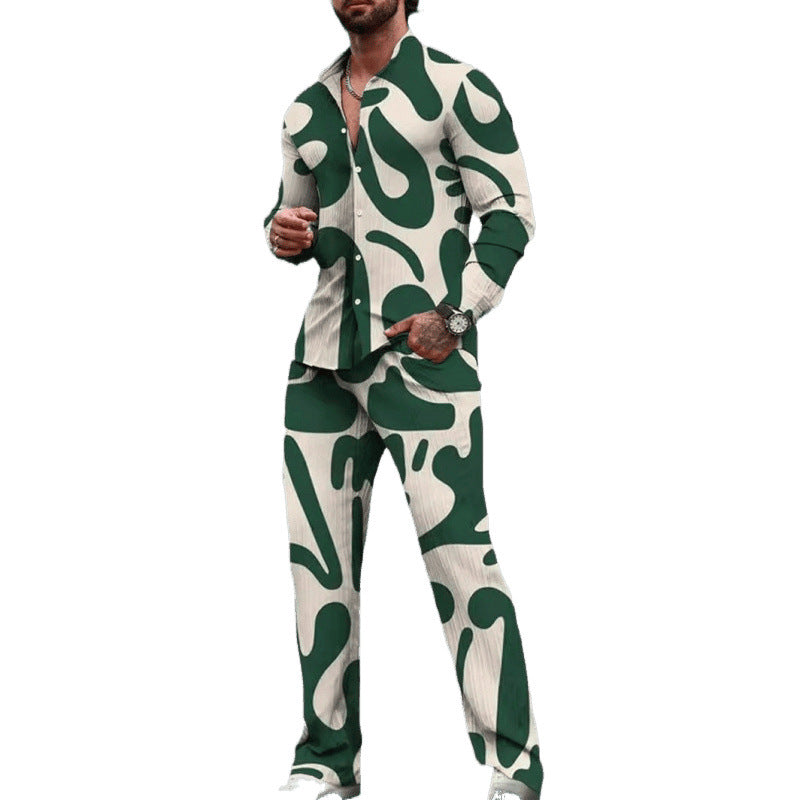 Chemise à manches longues costume décontracté