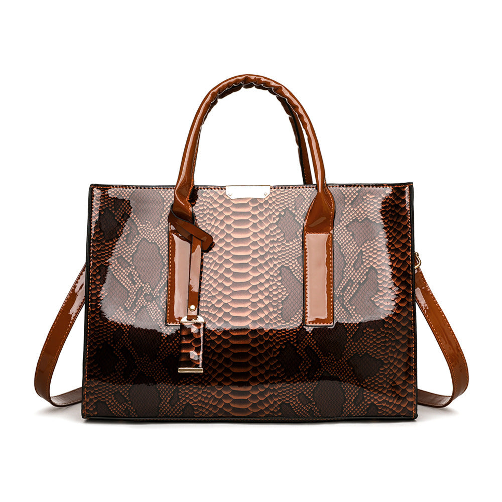 Sac bandoulière en PU à motif serpent