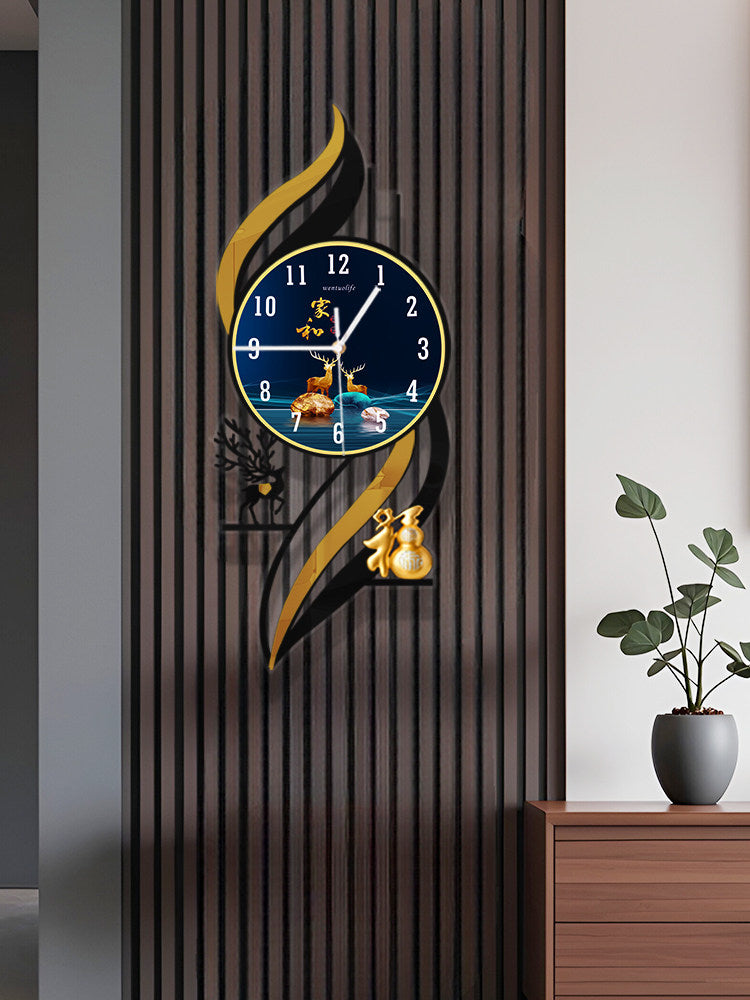 Horloge murale en quartz silencieuse style nordique