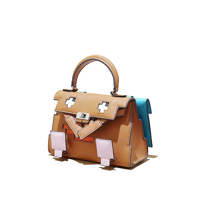 Sac à main élégant en cuir Mosaic Doll