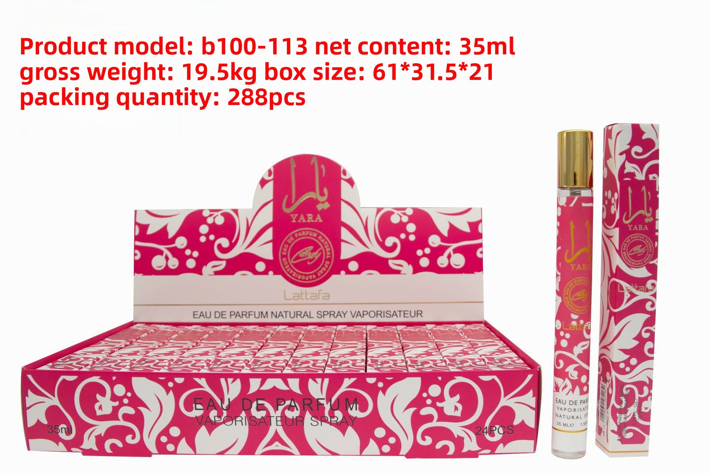 Tube de parfum floral Lattafa 35 ml
