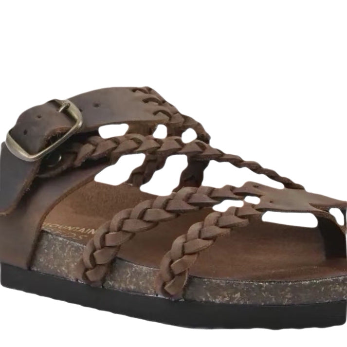 Sandales plates en tricot