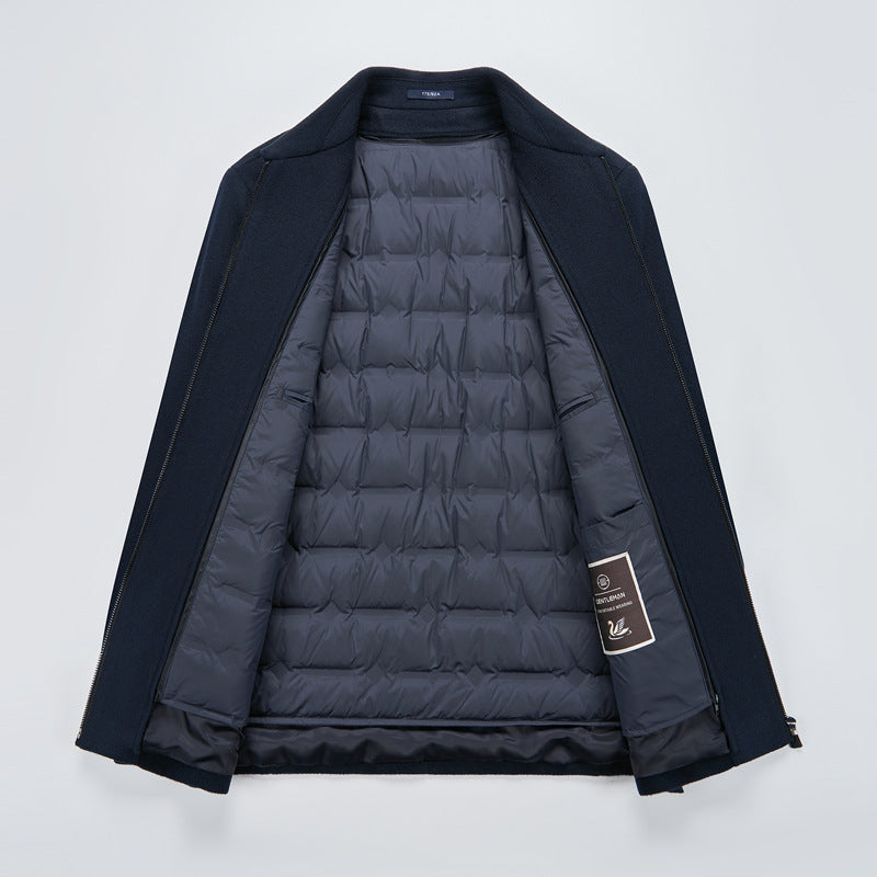 Veste à revers en laine mélangée pour homme