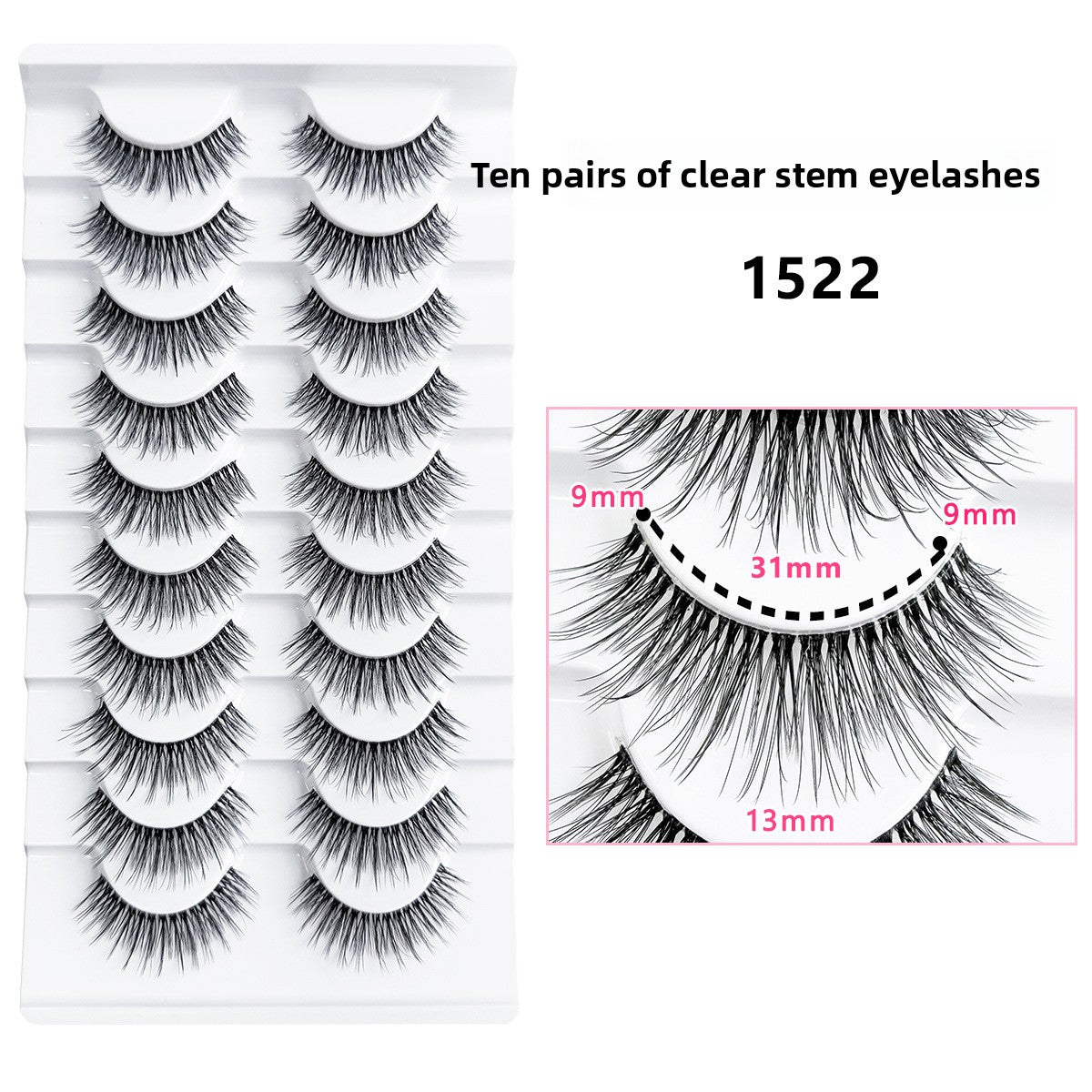 Faux cils 10 paires effet naturel