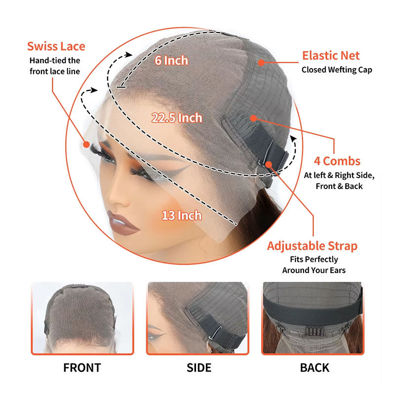 Perruque Lace Front en cheveux humains