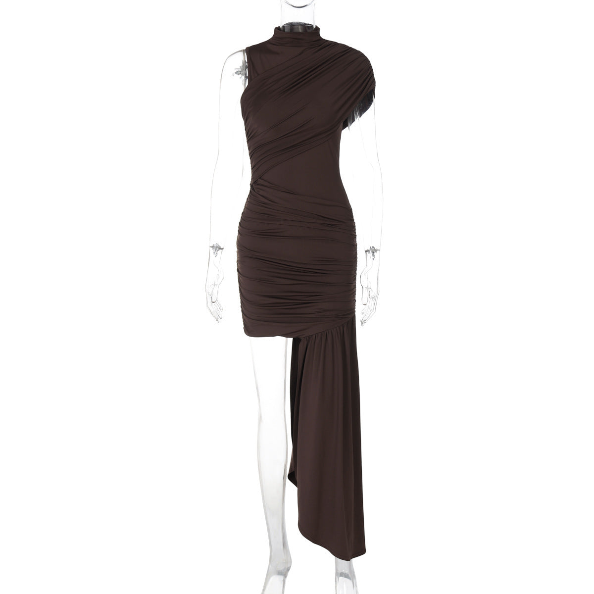 Robe sans manches irrégulière