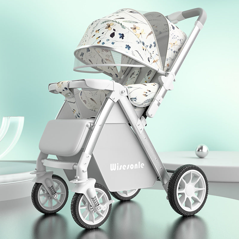 Poussette bébé légère et pliable en deux positions