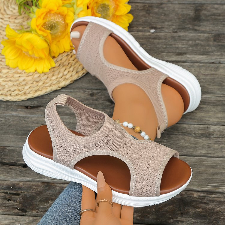Chaussures :Sandales à bout ouvert en résille pour femmes