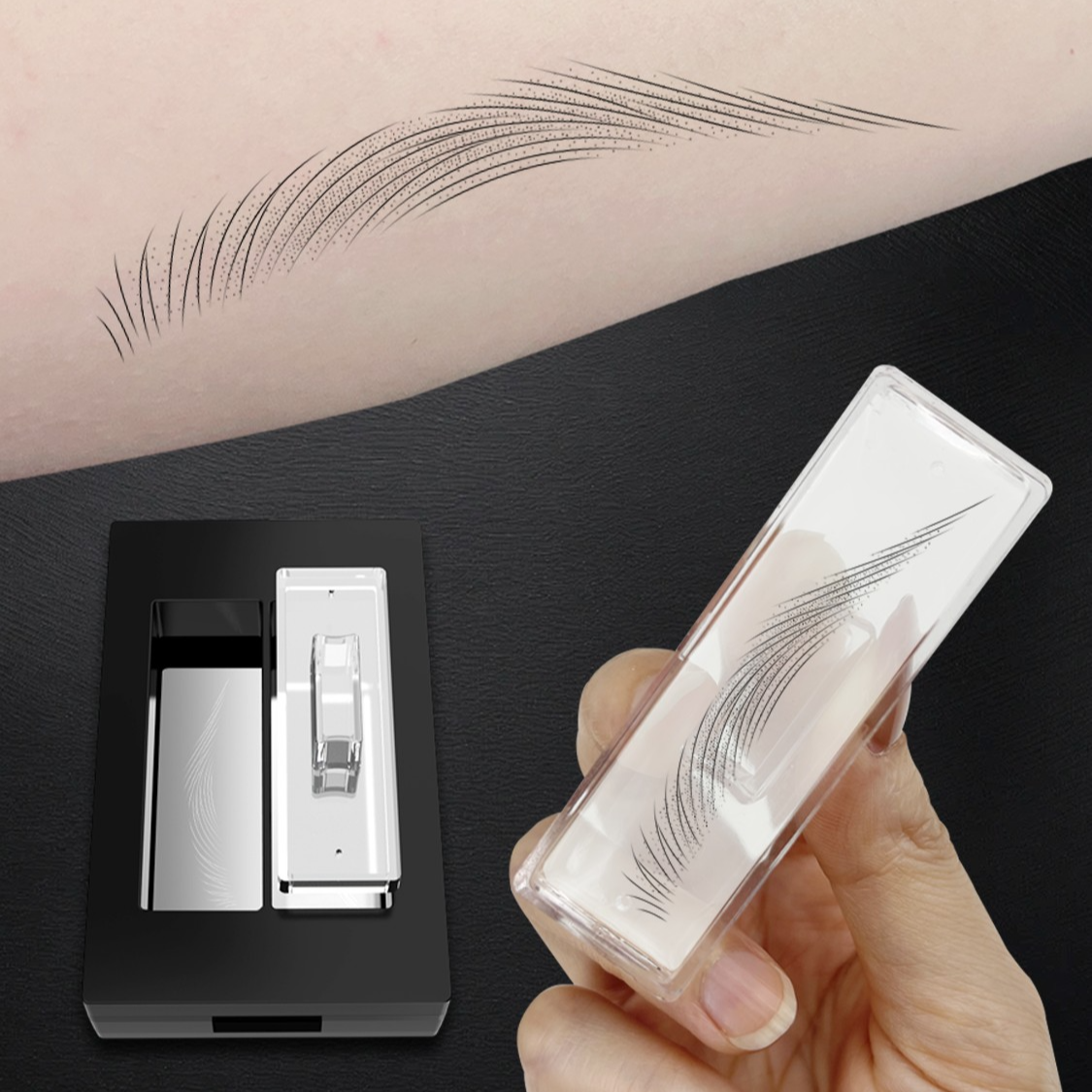 Professional Eyebrow Stamp Kit with Multiple Shapes