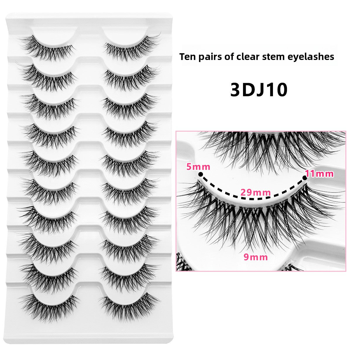 Faux cils 10 paires effet naturel