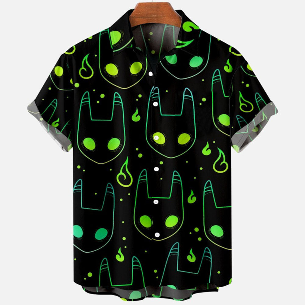 Chemise vintage pour homme à manches courtes