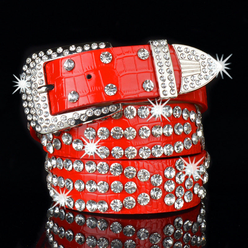 Ceinture décorative en strass pour femme