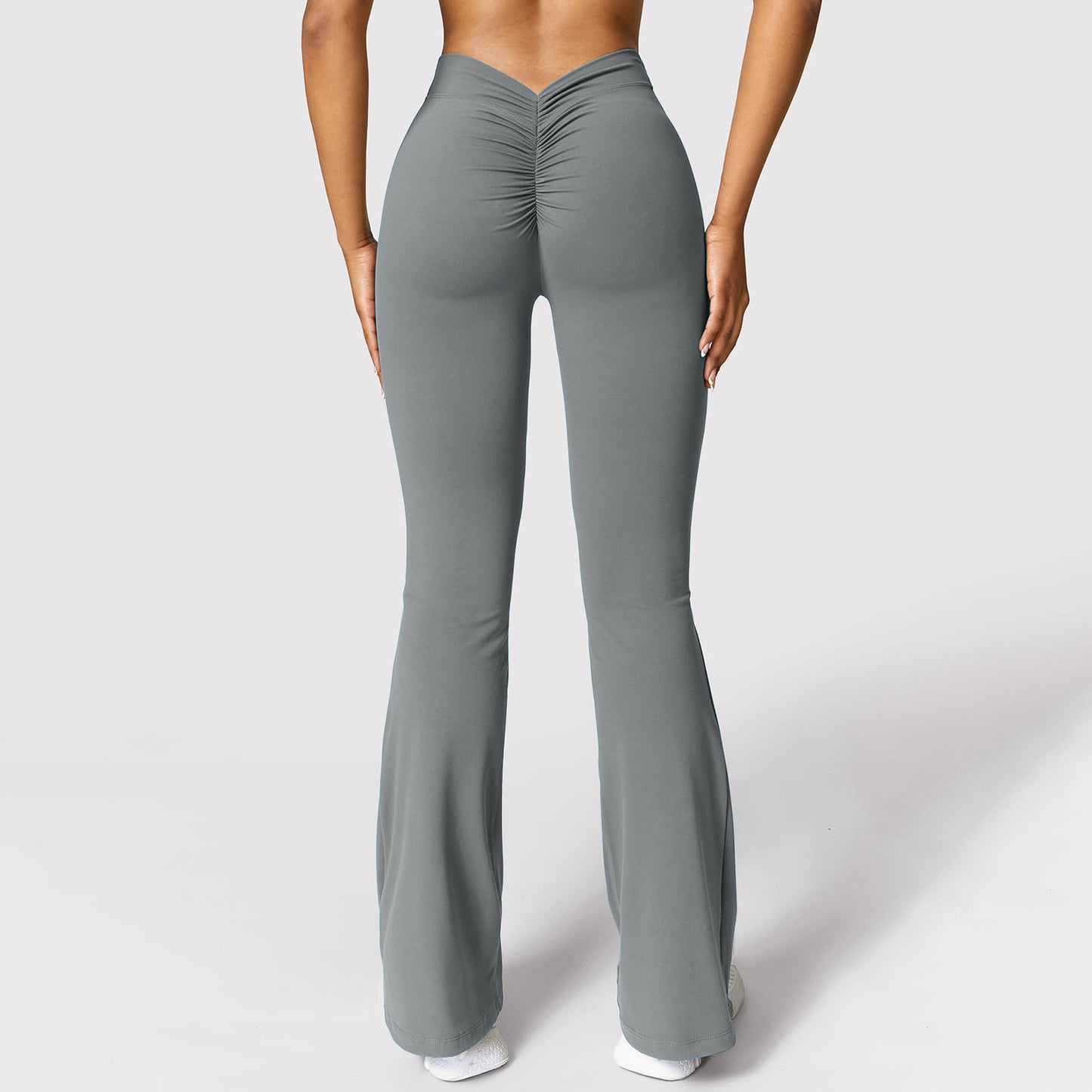 Pantalon de yoga évasé taille haute pour femmes