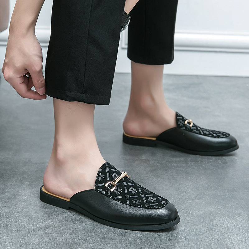 Chaussures pour hommes respirantes, à petit talon et arrivant à la cheville