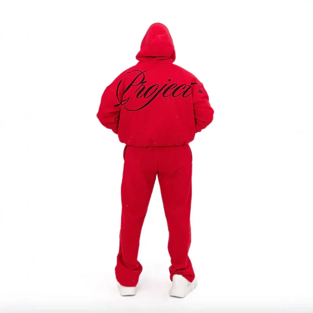 Ensemble sweat à capuche à strass étoilé