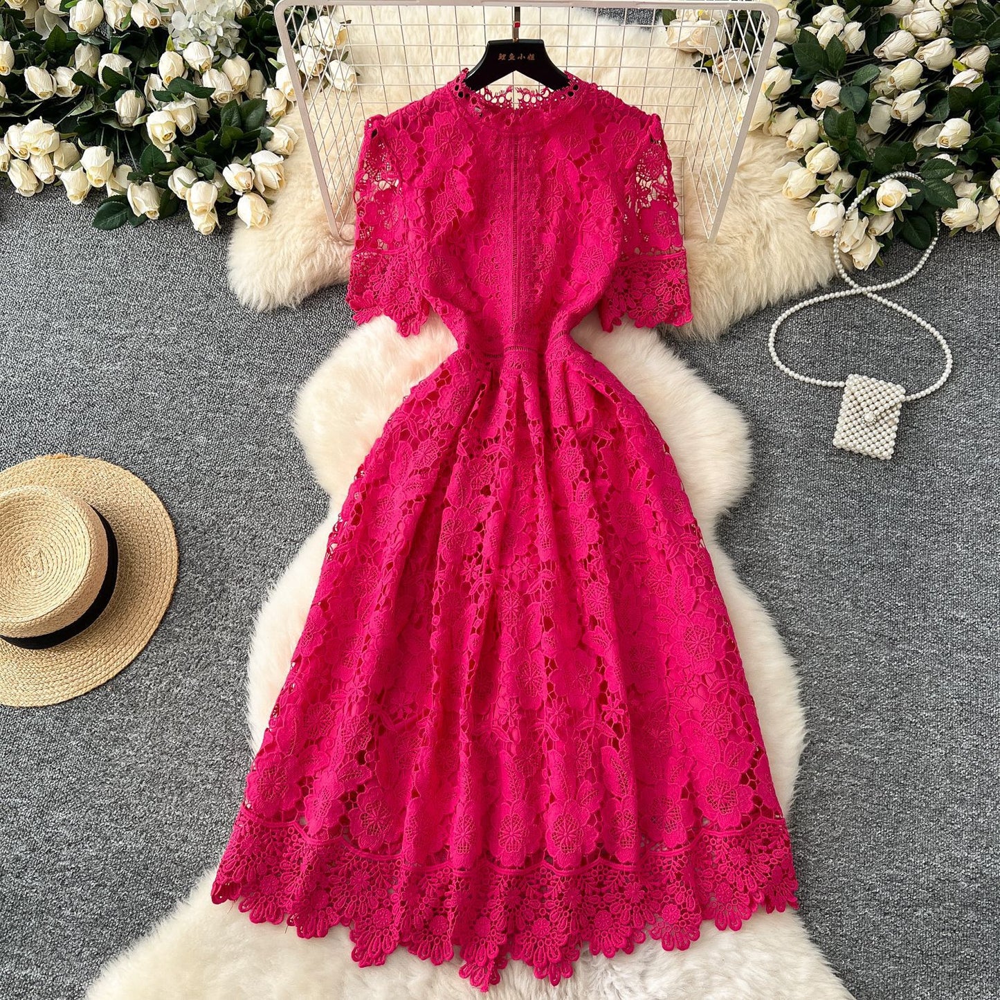 Robe à manches courtes
