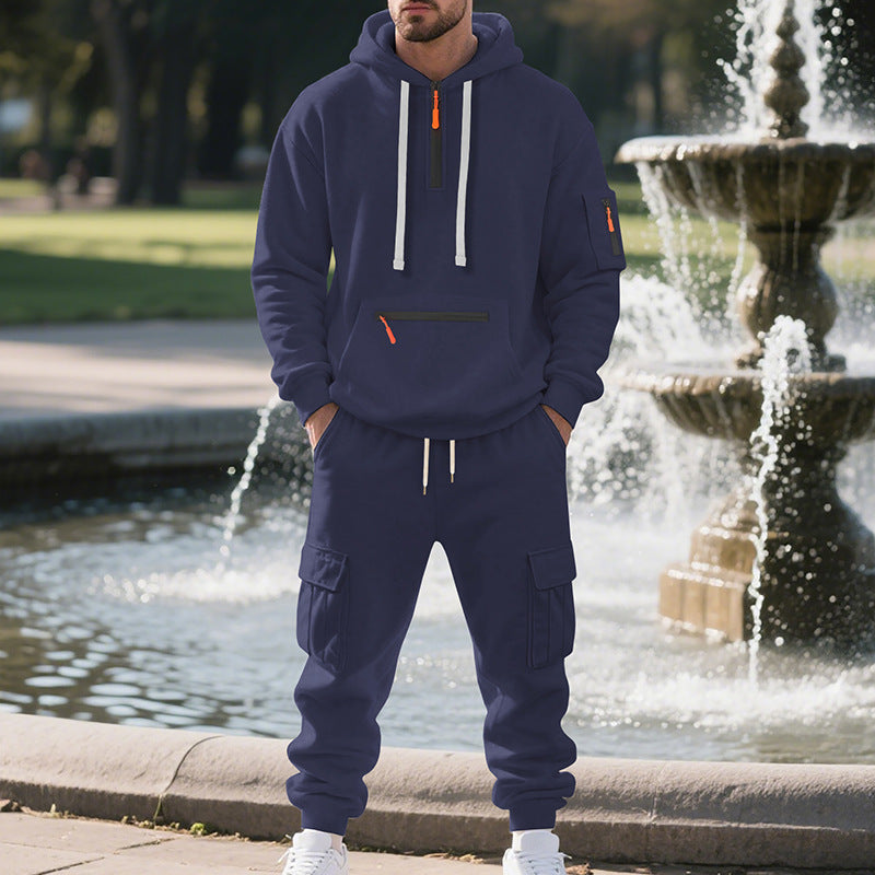 Ensemble de vêtements de sport décontracté ample doublé en polaire grande taille