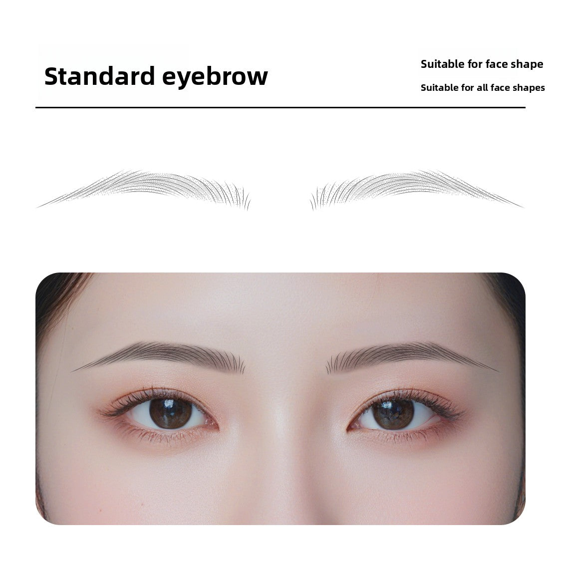 Professional Eyebrow Stamp Kit with Multiple Shapes