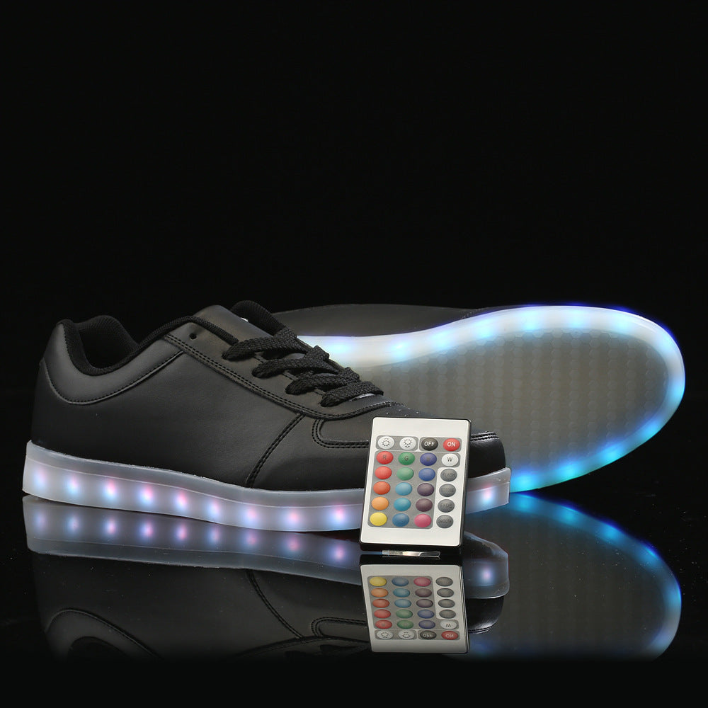 Chaussures décontractées lumineuses à surface miroir et velcro