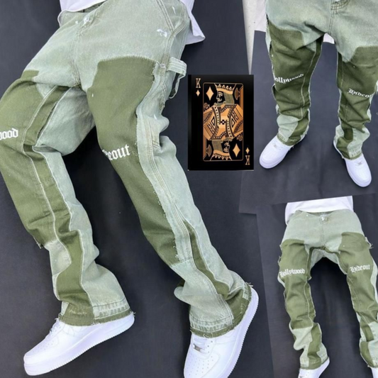 Jeans de travail evases retro pour hommes
