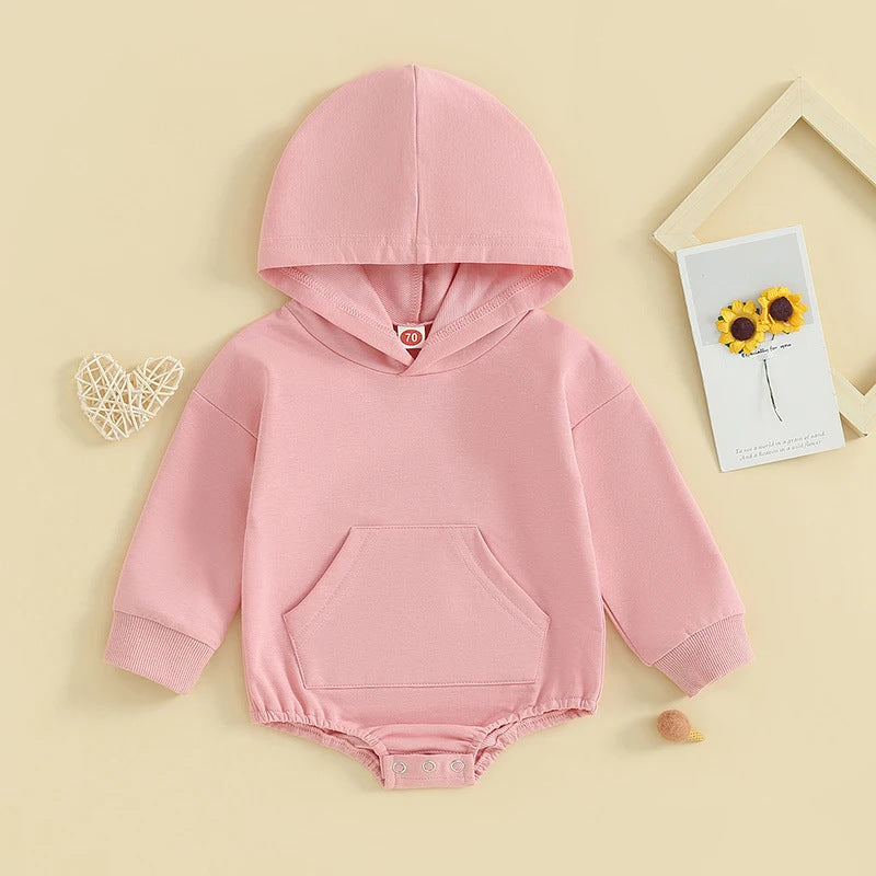 Combinaison à capuche pour bébé en coton doux