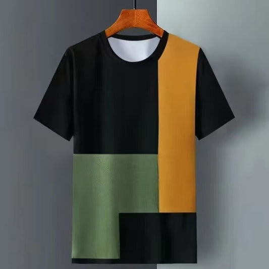 Habit :Chemise à manches courtes en soie glacée pour homme
