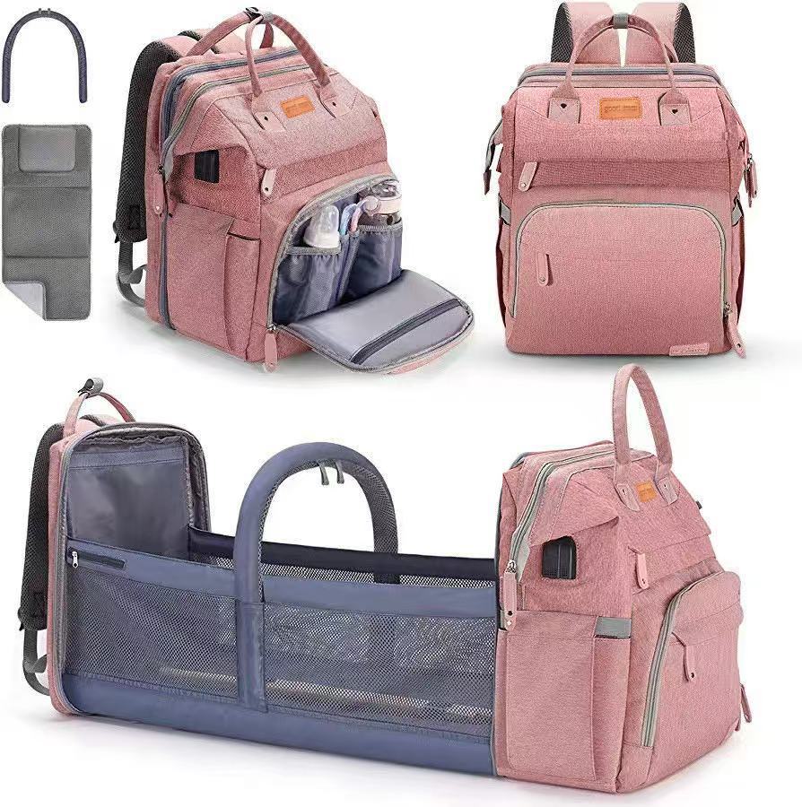 Sac à dos pliable pour lit bébé avec grande capacité