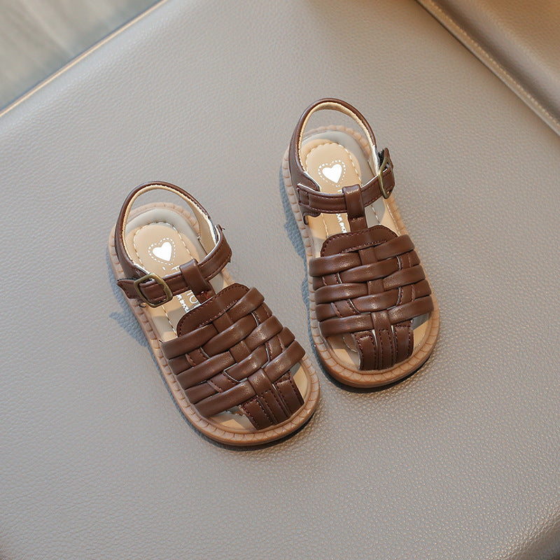 Sandales à brides tricotées pour enfants