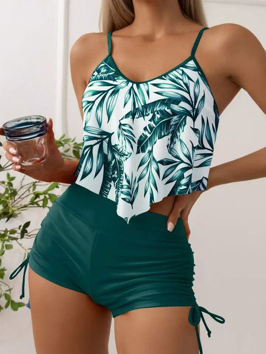 Maillot de bain à bretelles volantées pour femmes