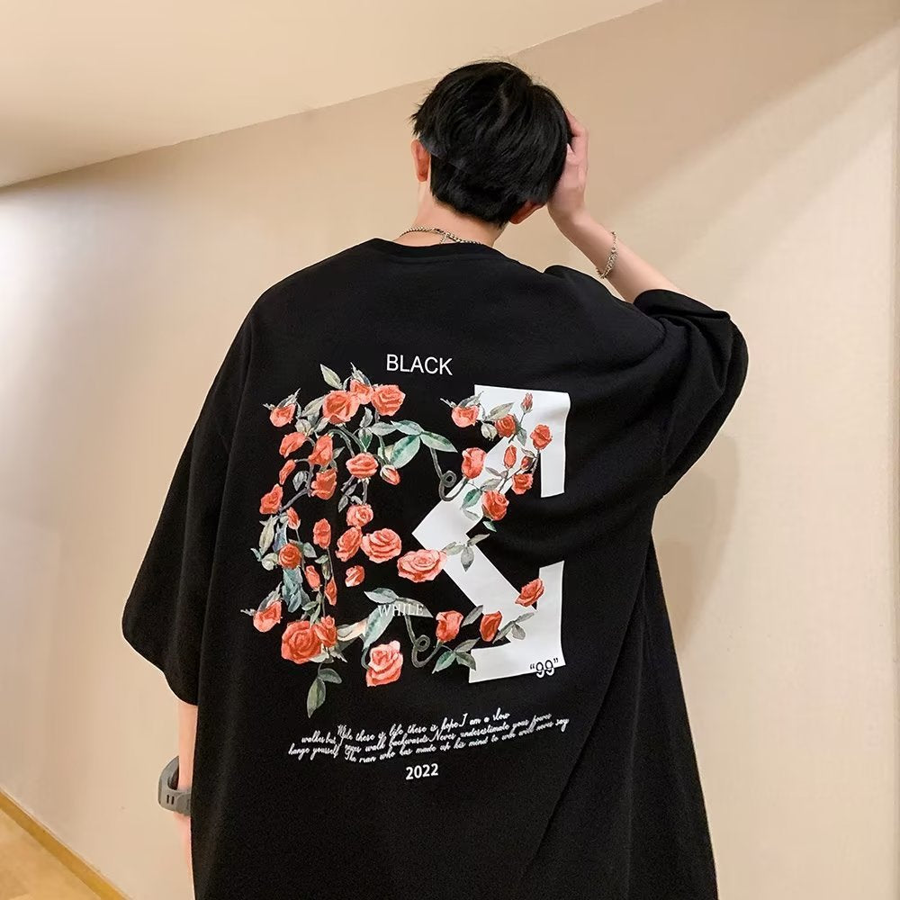 T-shirt en coton imprimé pour hommes