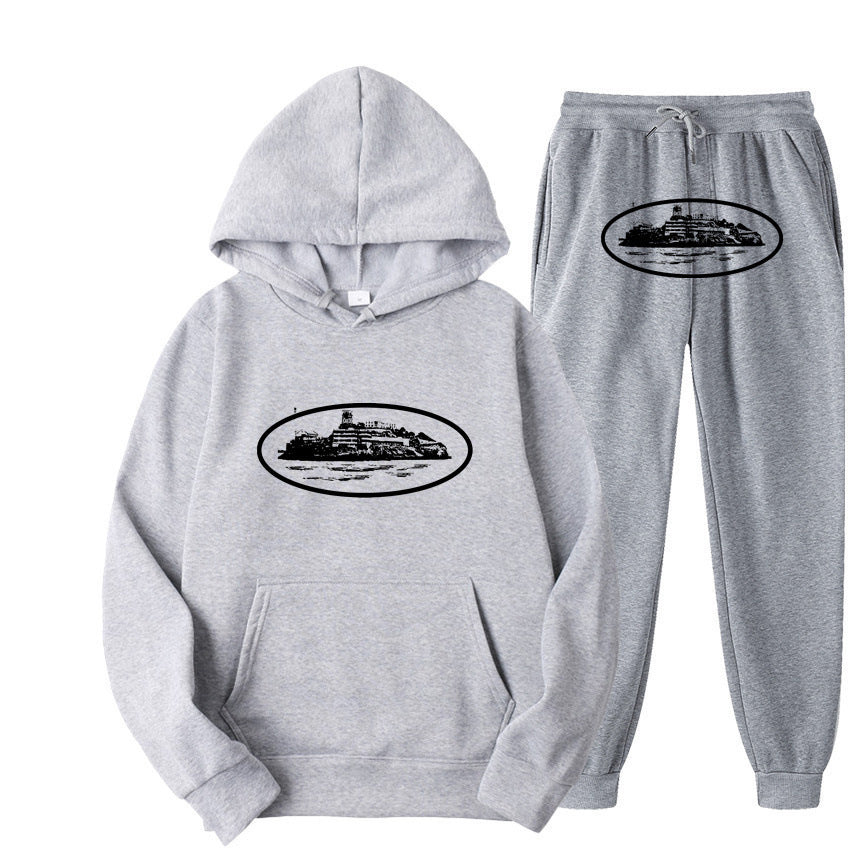 Ensemble sweat à capuche ample pour tenue de rue tendance