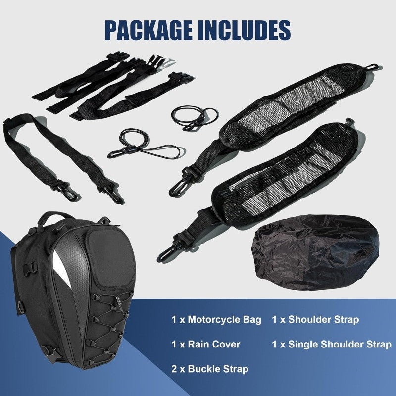 Sac à casque pour siège arrière de moto, extensible et étanche, sac à dos de conduite