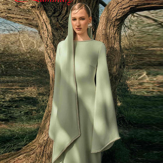Robe Évasée à Manches Longues Élégante