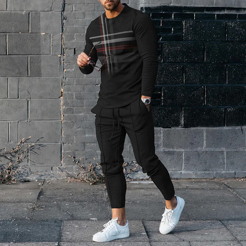 Ensemble pull et pantalon de survêtement décontracté pour homme, imprimé 3D