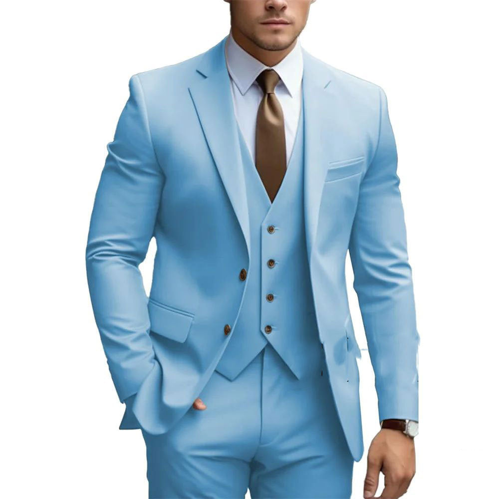 Costume trois pièces pour hommes coupe ajustée