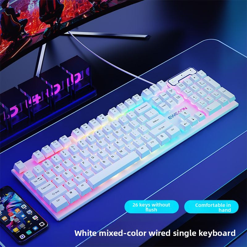 Clavier filaire à sensation mécanique avec rétroéclairage