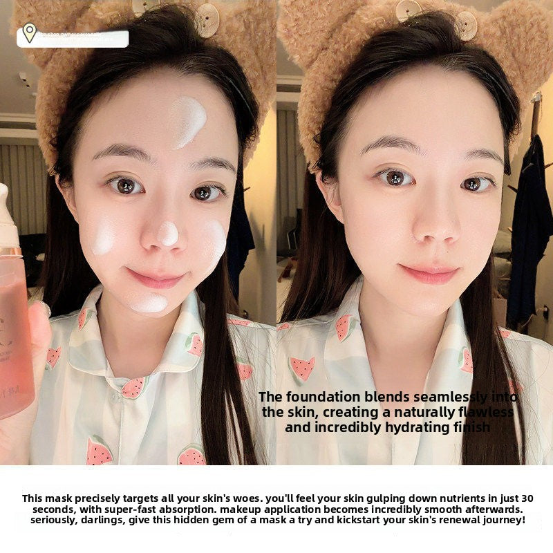 Masque visage hydratant en mousse à bulles pour un teint éclatant