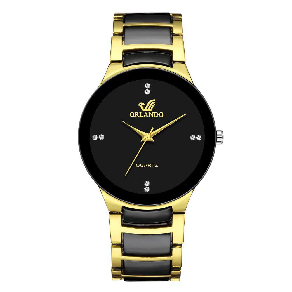 Montre Quartz Minimaliste à Cadran avec Bracelet en Acier