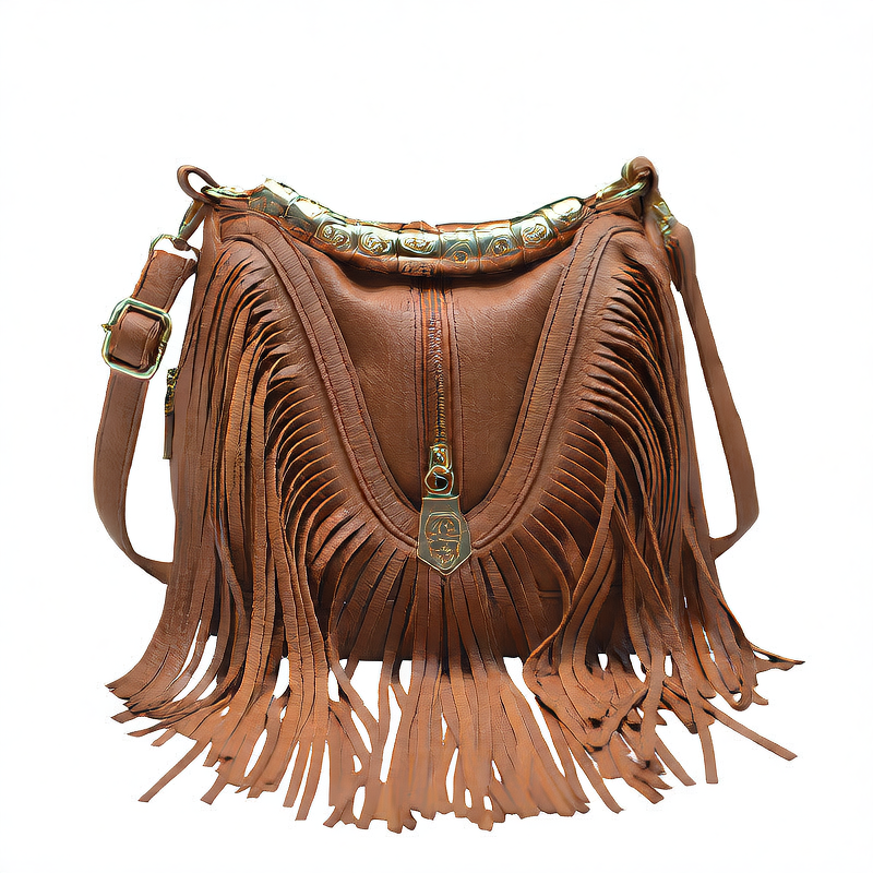 sac bandoulière à pompons