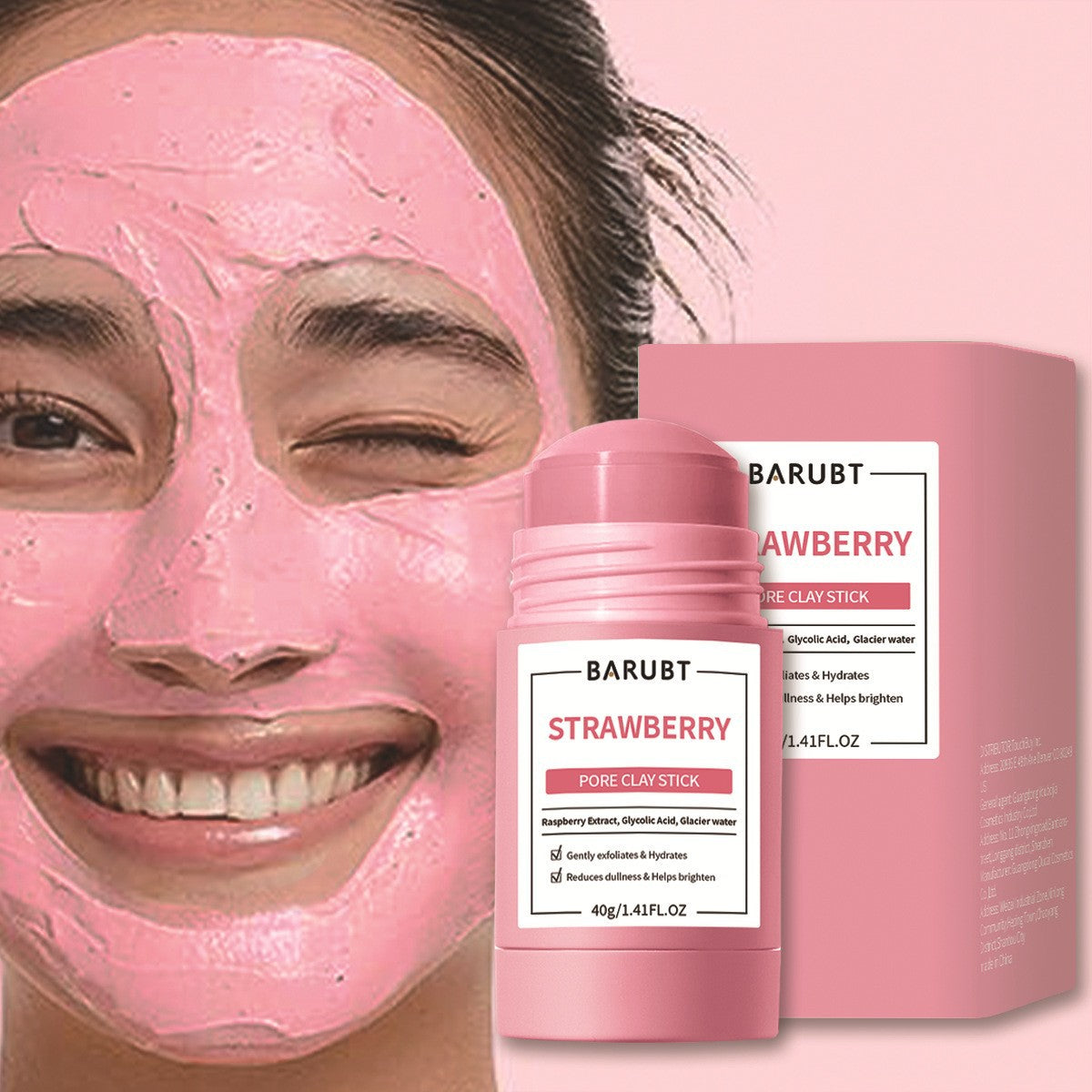 Masque en stick à la purée de fraises (masque à appliquer)--Strawberry Puree Mask Stick (Apply-on Mask)