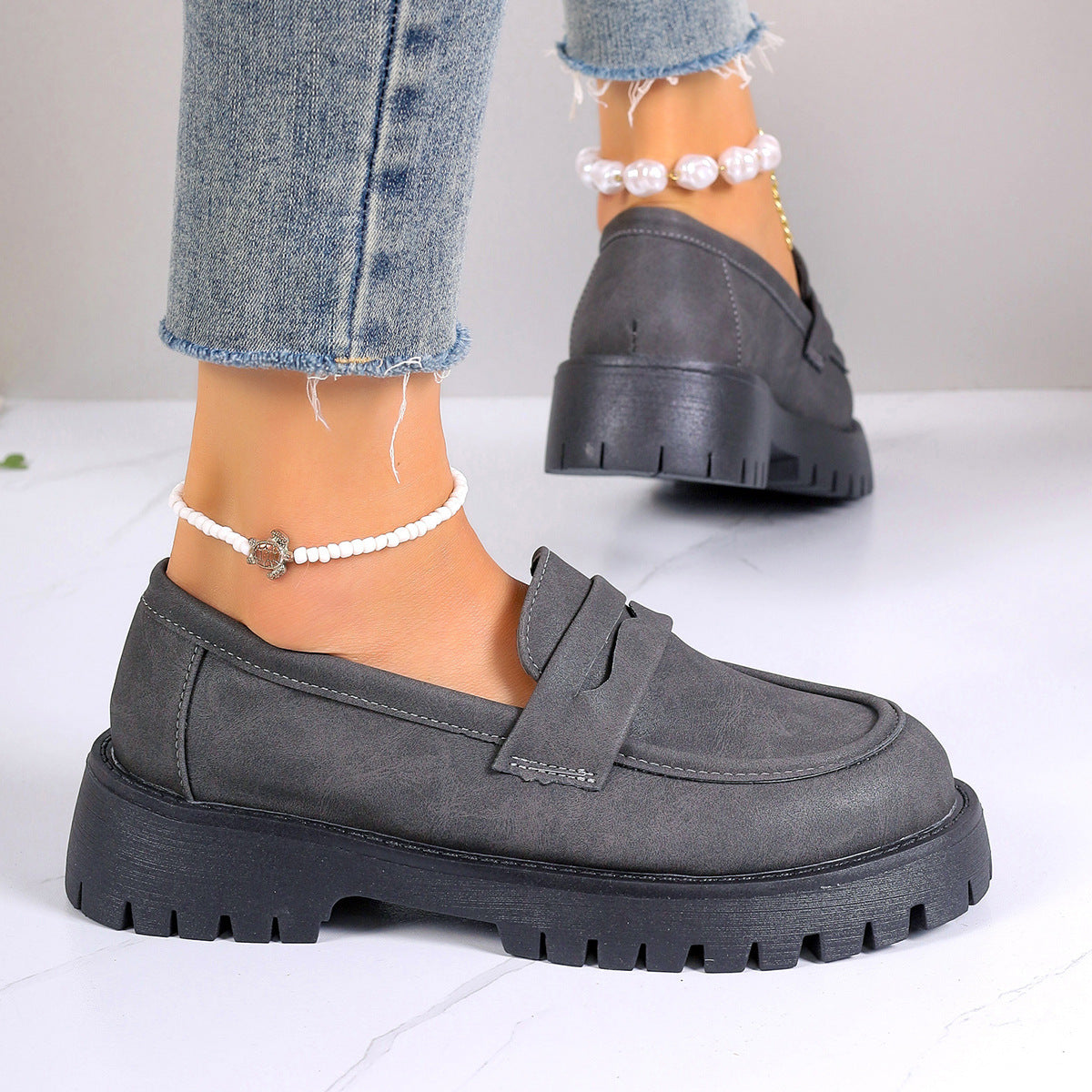 Mocassins à enfiler à tige basse