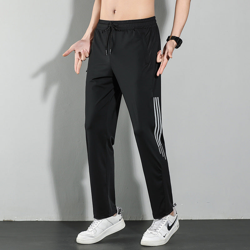 Pantalon de sport d'été en soie glacée