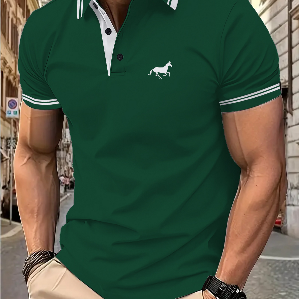 Polo homme imprimé numérique 3D