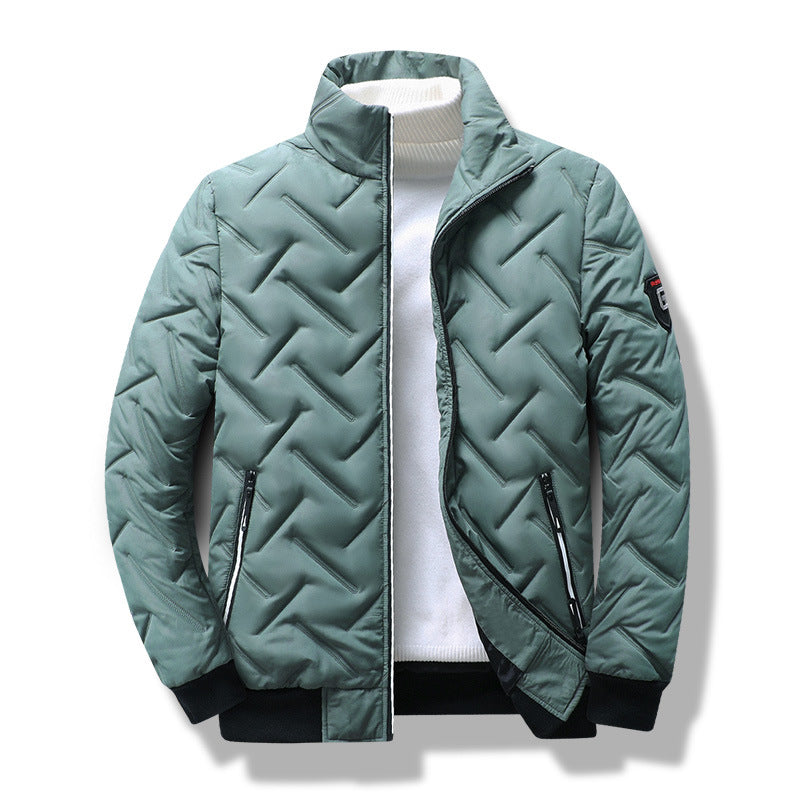 Veste légère en coton pour hommes avec col montant
