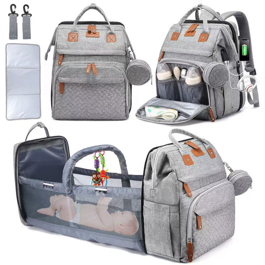 Sac à dos pliable pour lit bébé avec grande capacité