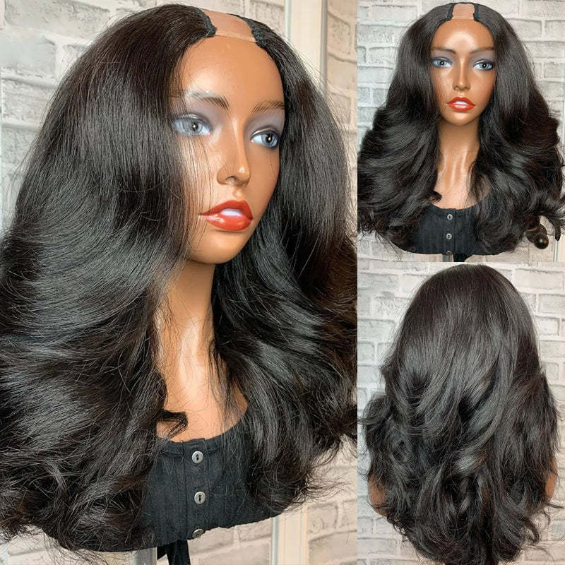 Perruque U en cheveux humains